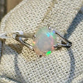 Ethiopian Opal Oval Duo-Set Rings – Sterling Silver – Size 8 & 9 | Rings | Wiccan Center