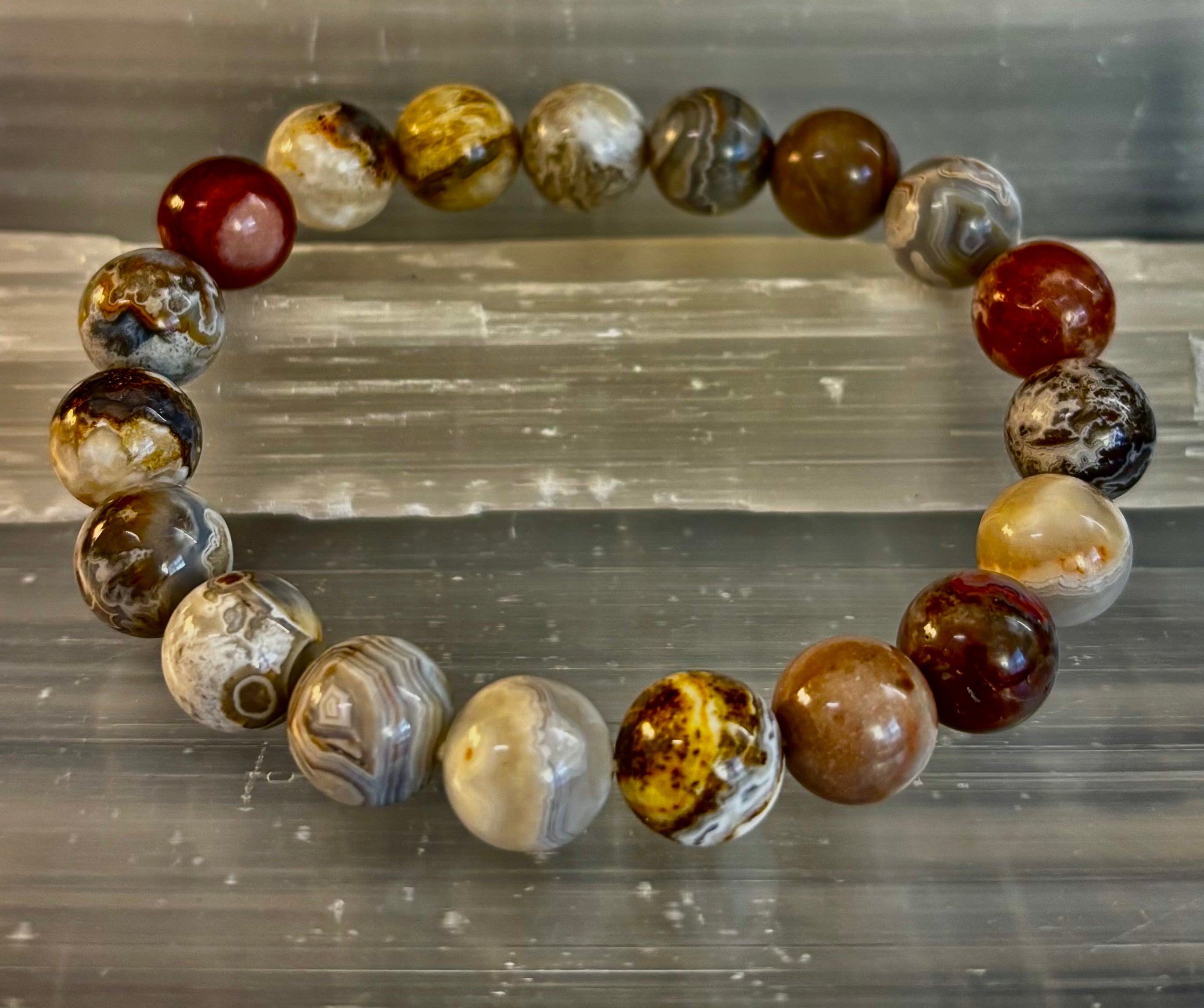 Pure Mexican Agate (6.5"-7.25" Small to Medium Wrists) | | Wiccan Center