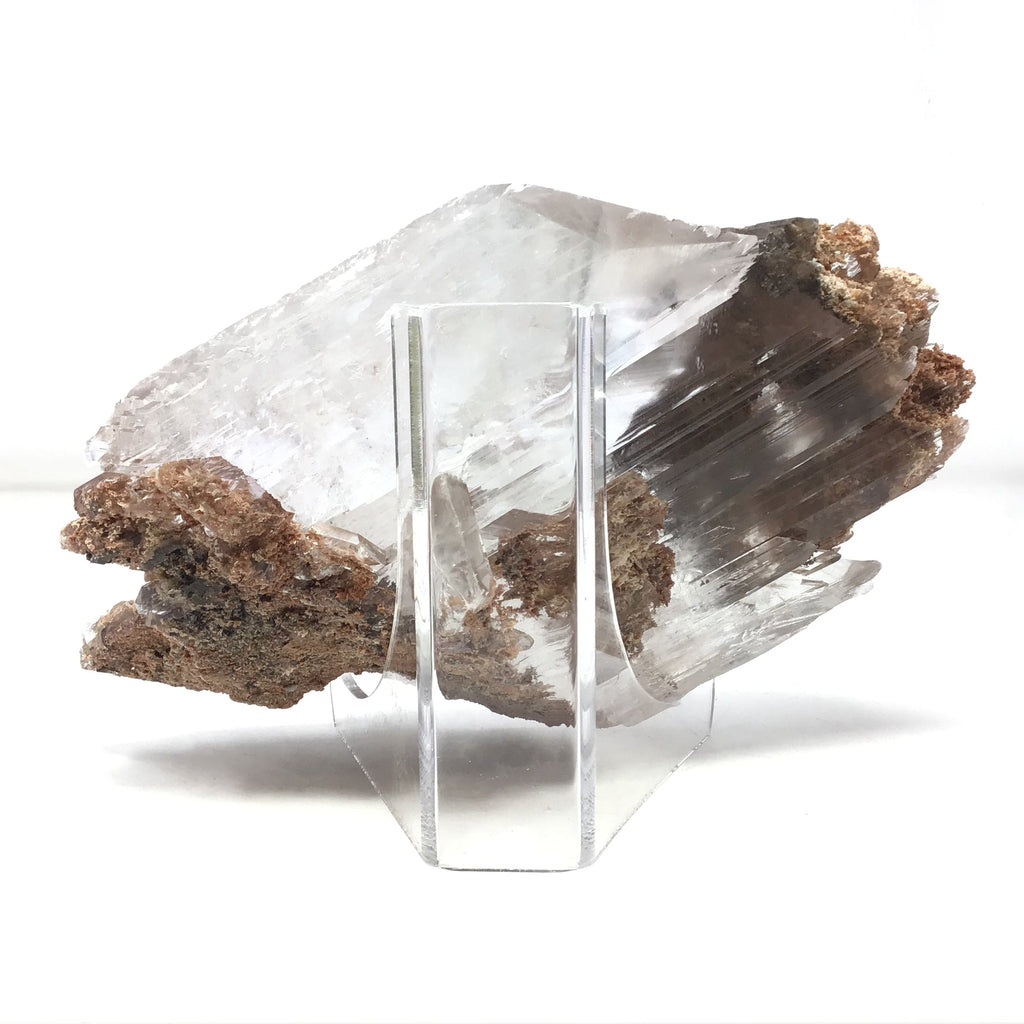 Double-Terminated Selenite Crystal Specimen on Lucite Easel | Crystals & Minerals > Specimens | Wiccan Center