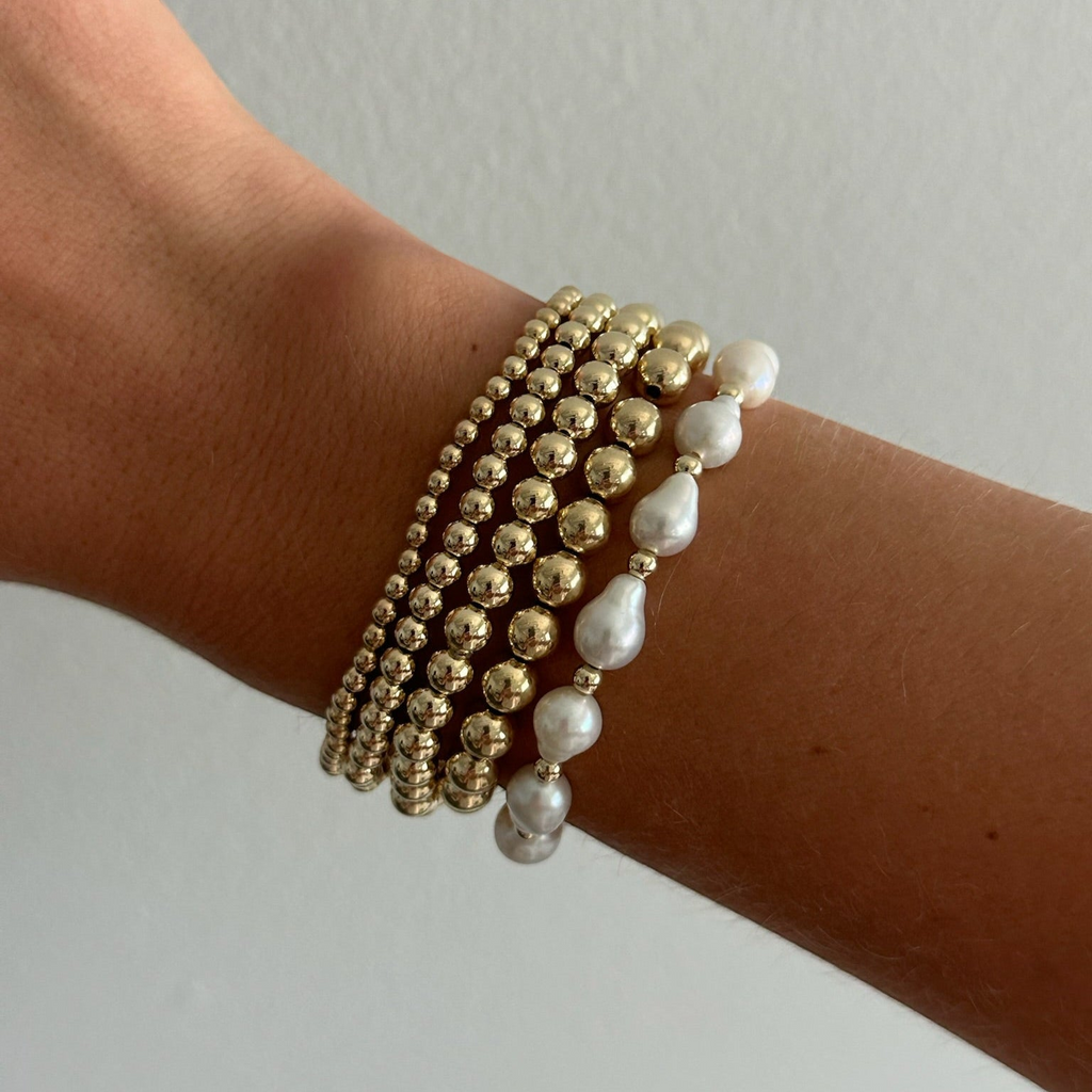 baroque juno bracelet five stack (3+4+5+6+7mm) | | Wiccan Center