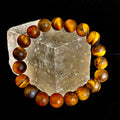 Matte Tiger’s Eye Bracelet — 10mm Genuine Tiger Eye Stretch Bracelet for Strength & Protection | | Wiccan Center
