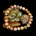 Red Vein Jasper Bracelet — Natural Jasper Healing Stretch Bracelet for Strength & Grounding | | Wiccan Center