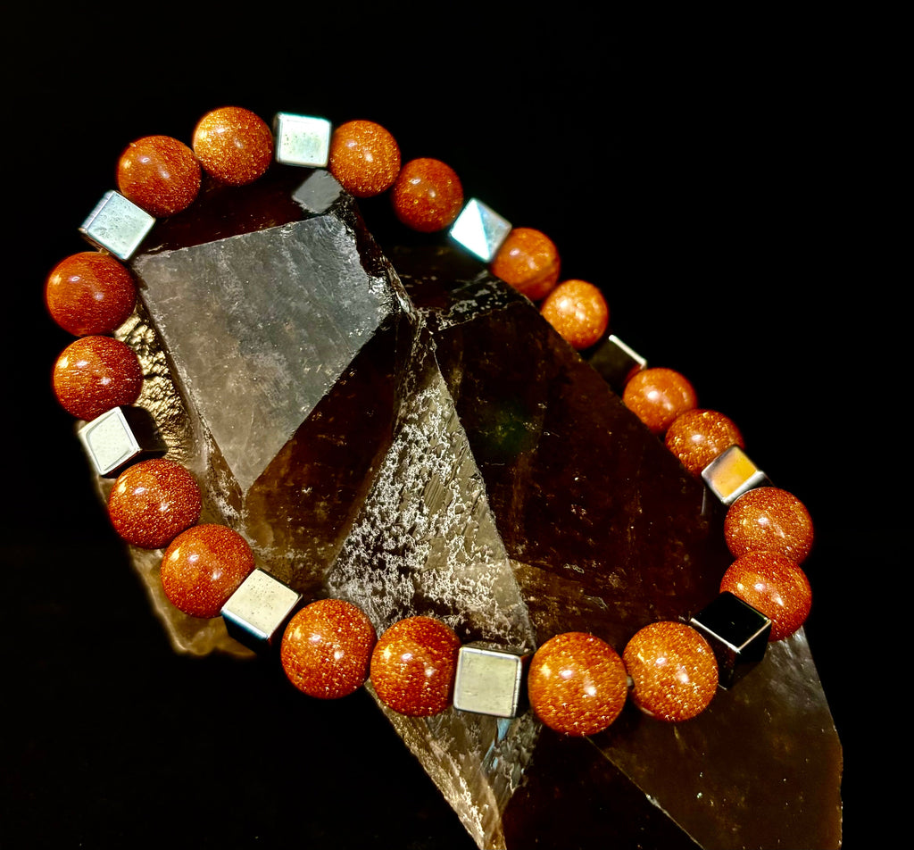 Radiant Energy Goldstone Power Bracelet — Extra-Large Fit | | Wiccan Center