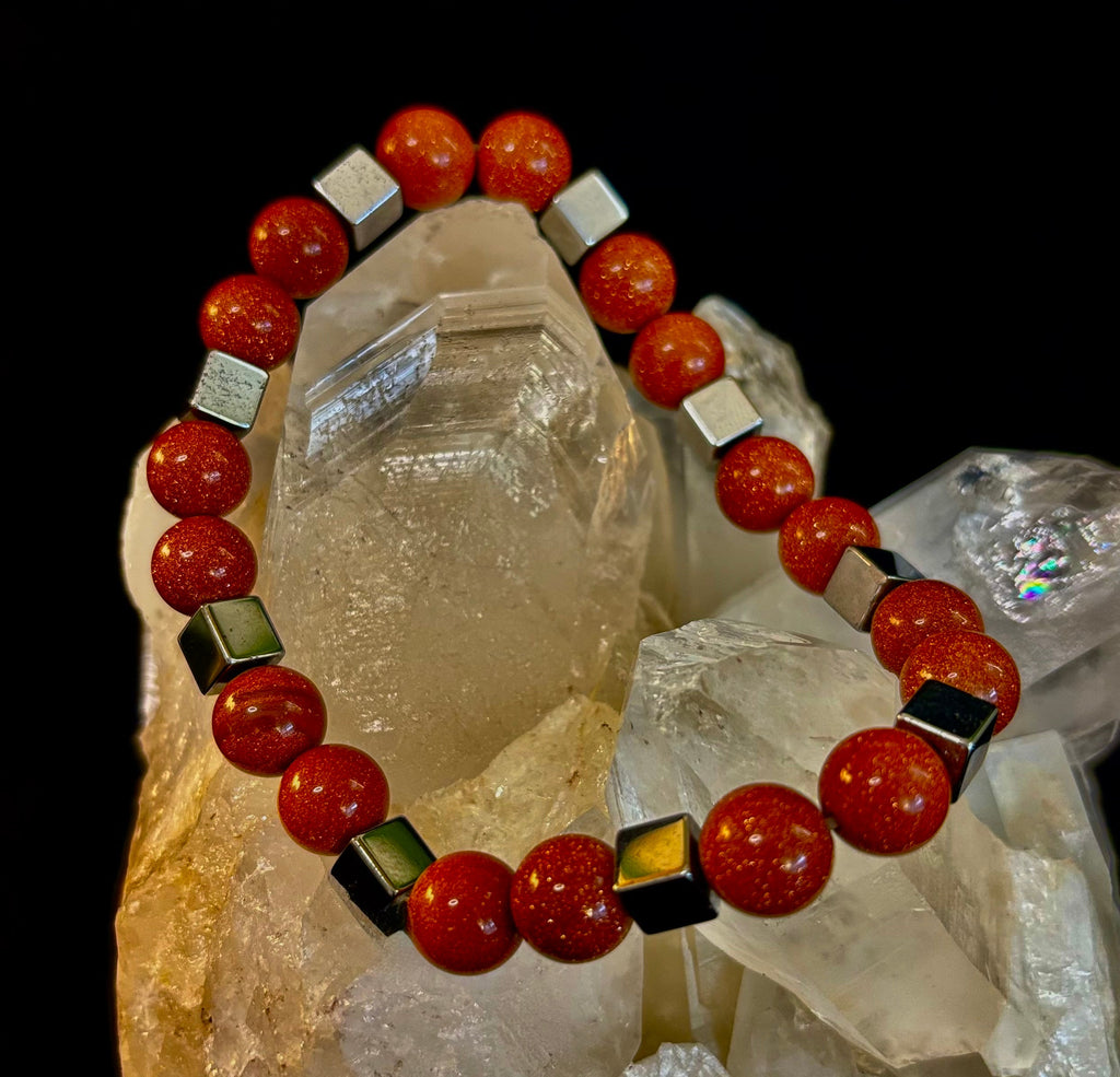 Radiant Energy Goldstone Power Bracelet — Extra-Large Fit | | Wiccan Center