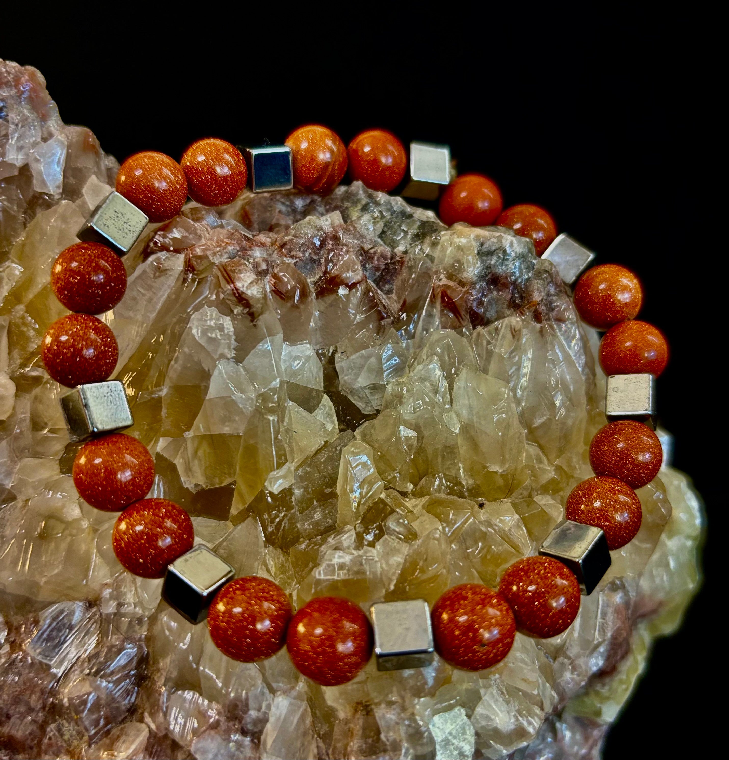 Radiant Energy Goldstone Power Bracelet — Extra-Large Fit | | Wiccan Center
