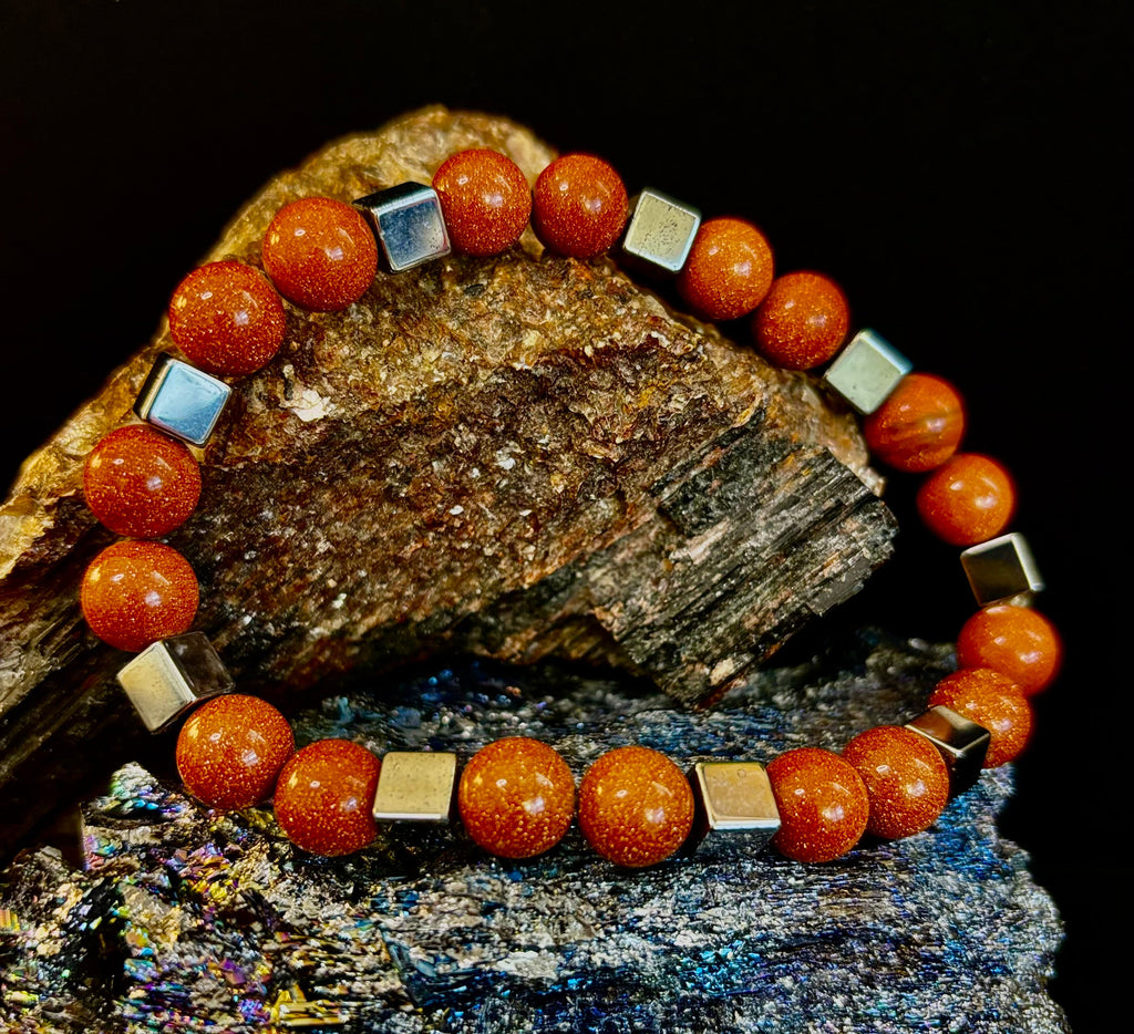 Radiant Energy Goldstone Power Bracelet — Extra-Large Fit | | Wiccan Center