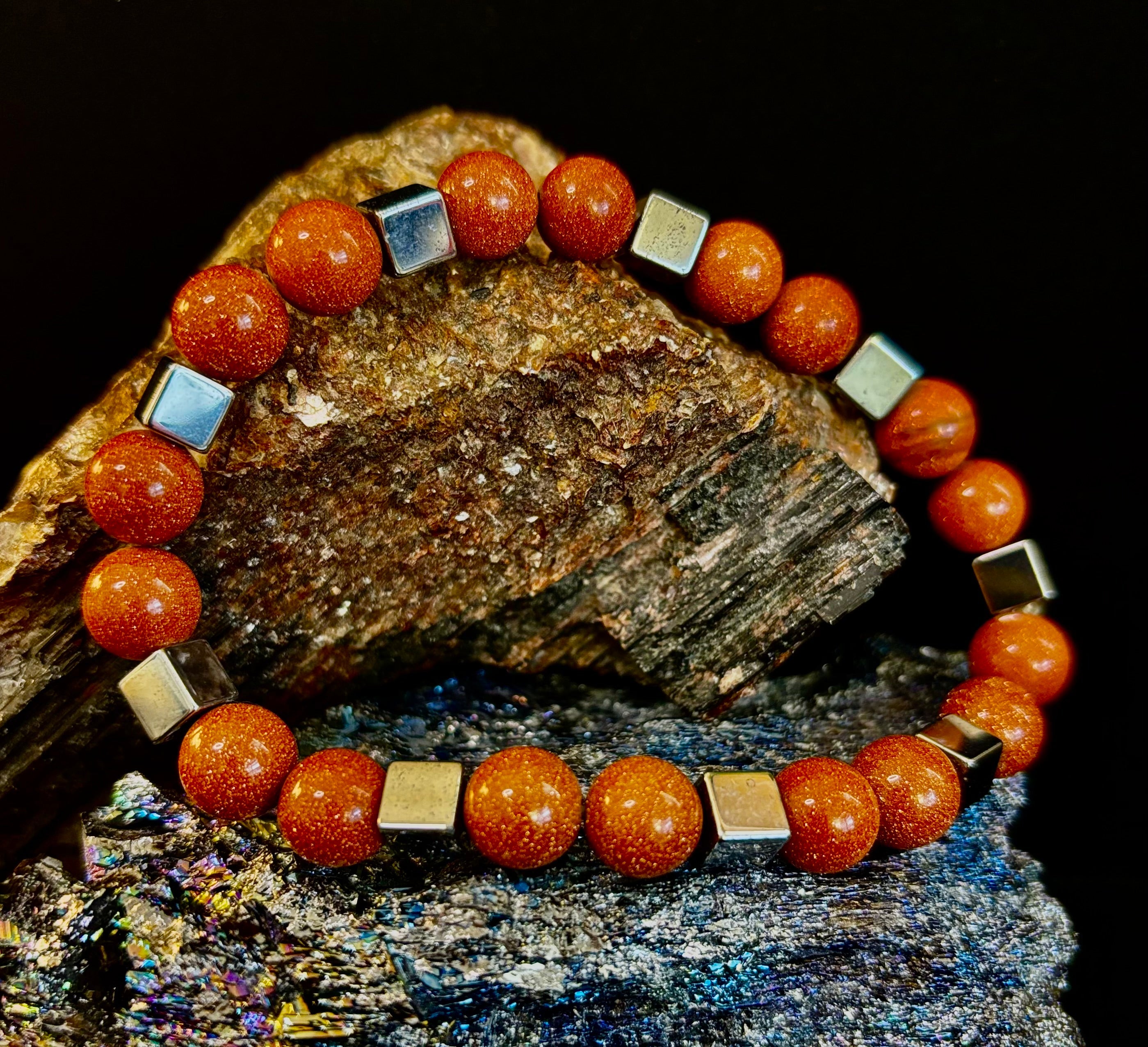Radiant Energy Goldstone Power Bracelet — Extra-Large Fit | | Wiccan Center
