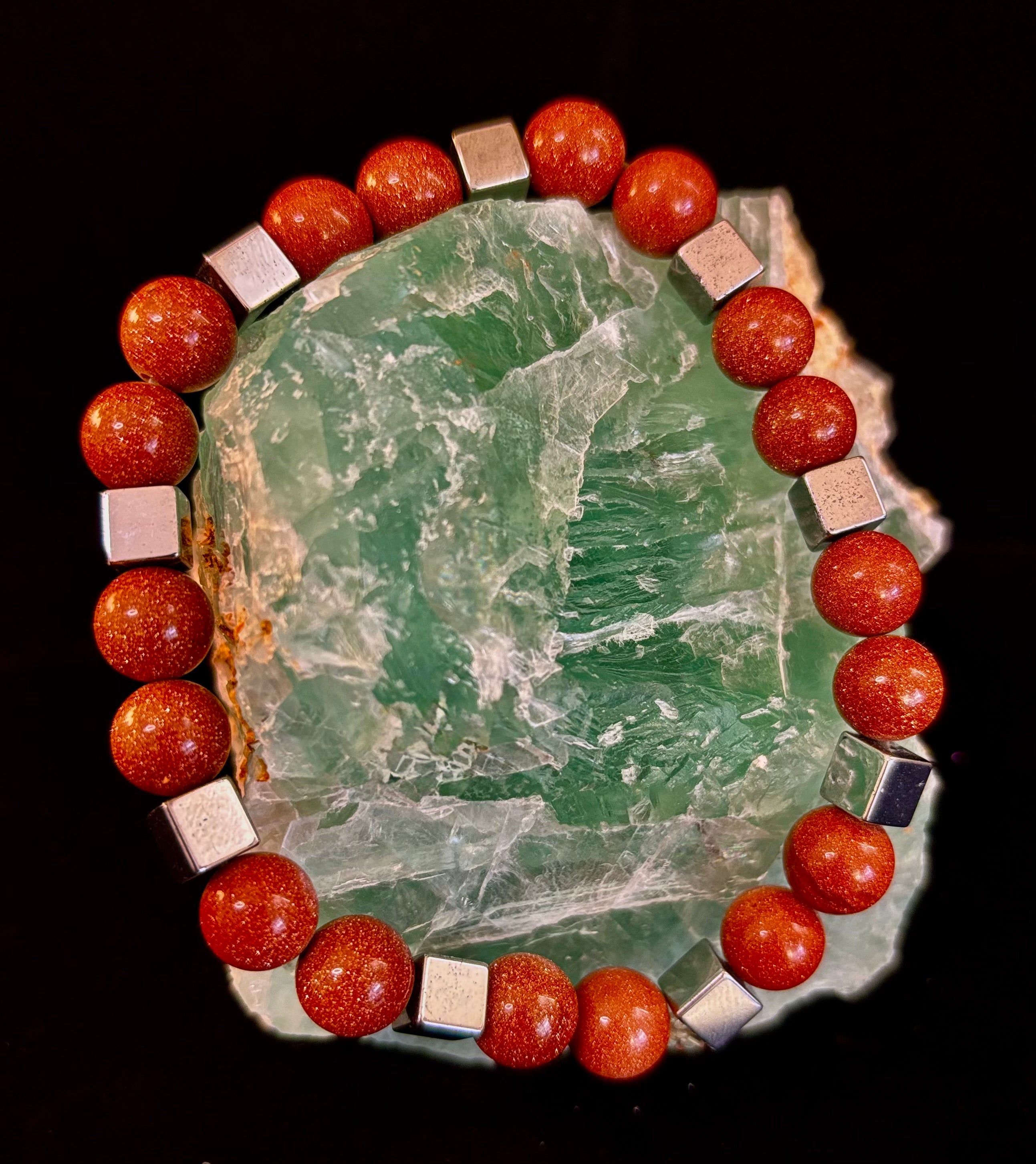 Radiant Energy Goldstone Power Bracelet — Extra-Large Fit | | Wiccan Center