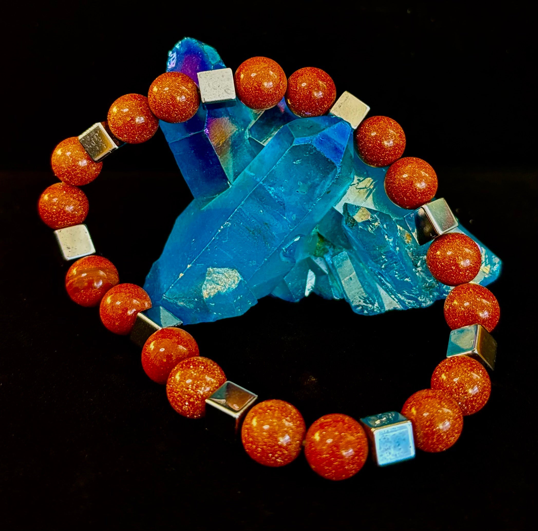 Radiant Energy Goldstone Power Bracelet — Extra-Large Fit | | Wiccan Center