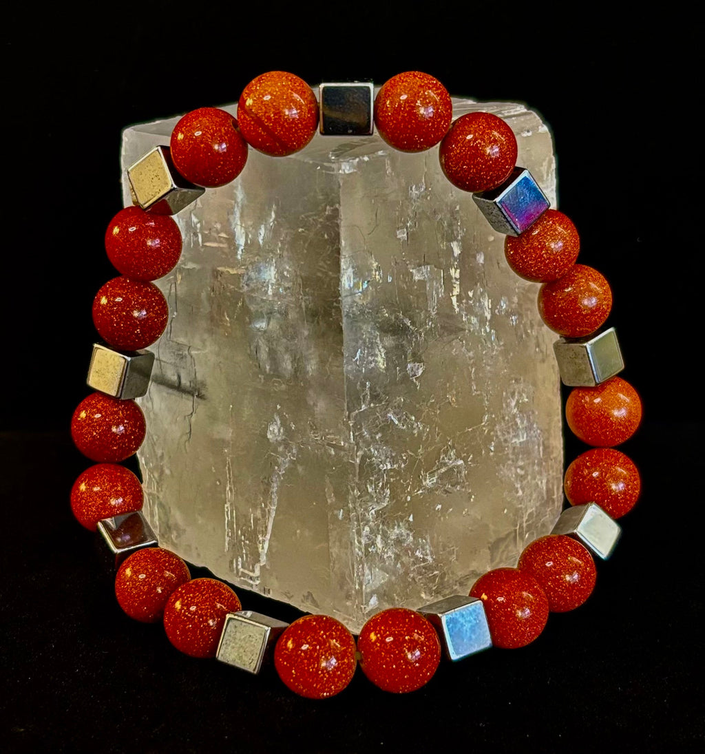 Radiant Energy Goldstone Power Bracelet — Extra-Large Fit | | Wiccan Center