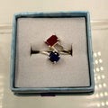 Sterling Silver Ruby & Sapphire Ring - Size 6 - Passionate, Wise & Empowering | Rings | Wiccan Center