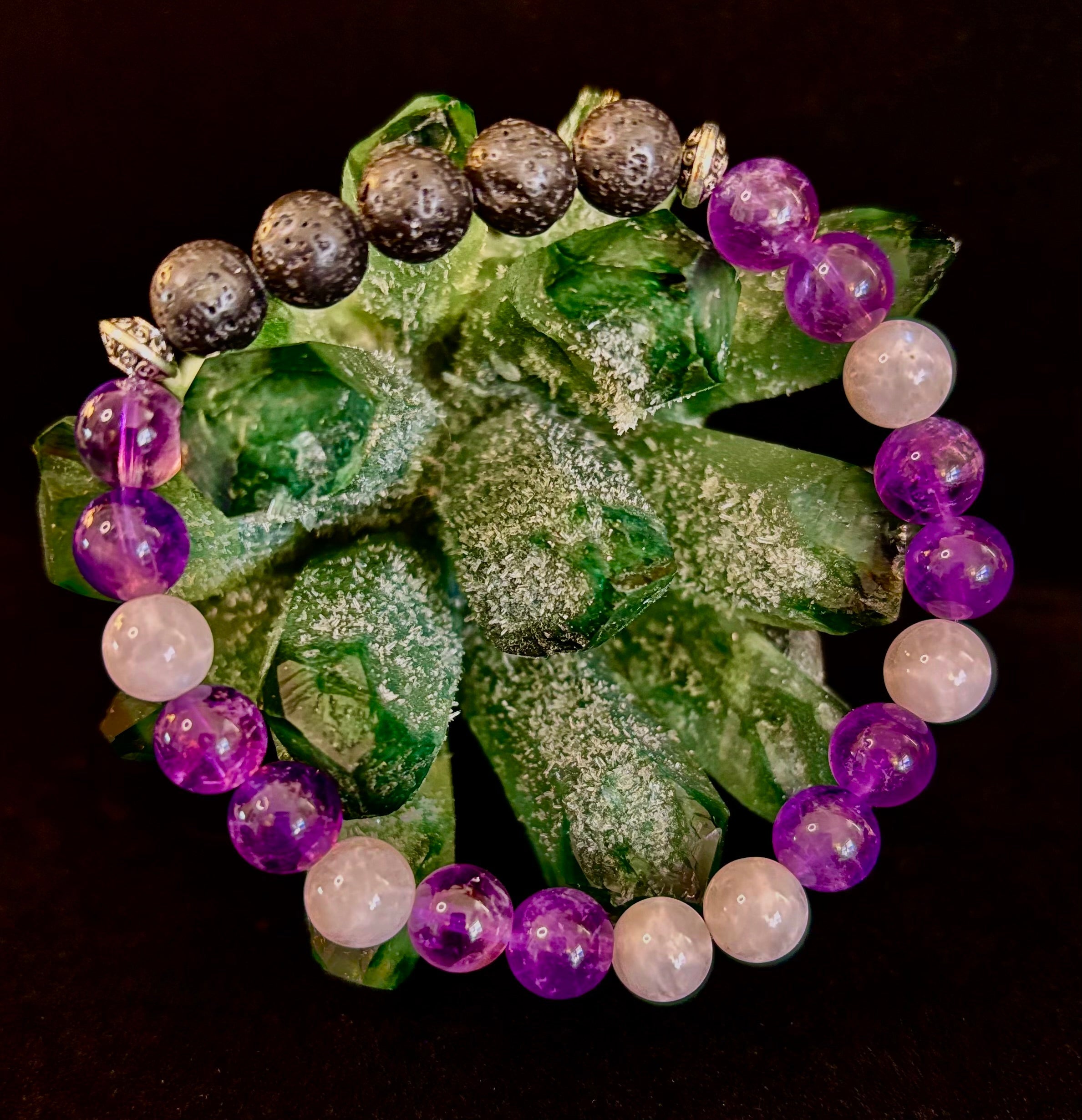 Amethyst and Moonstone Aromatherapy Diffuser Bracelet | | Wiccan Center
