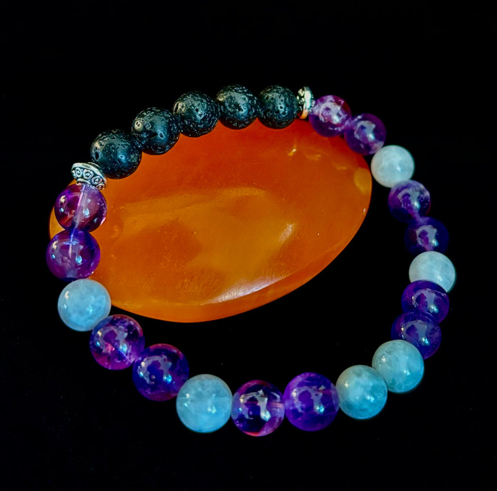 Amethyst and Moonstone Aromatherapy Diffuser Bracelet | | Wiccan Center