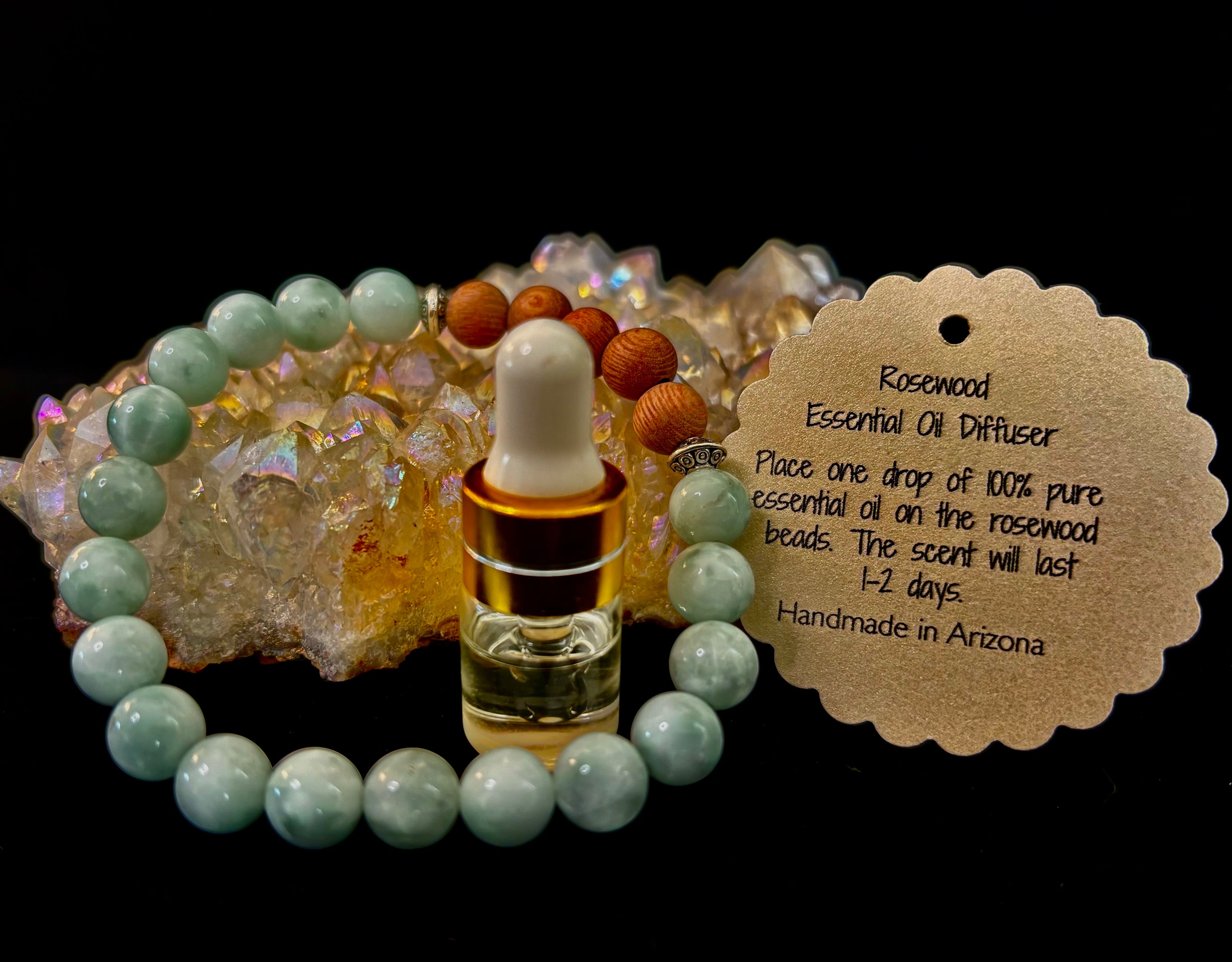 Green Moonstone Aromatherapy Diffuser Bracelet | | Wiccan Center