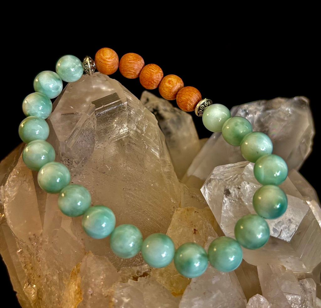 Green Moonstone Aromatherapy Diffuser Bracelet | | Wiccan Center