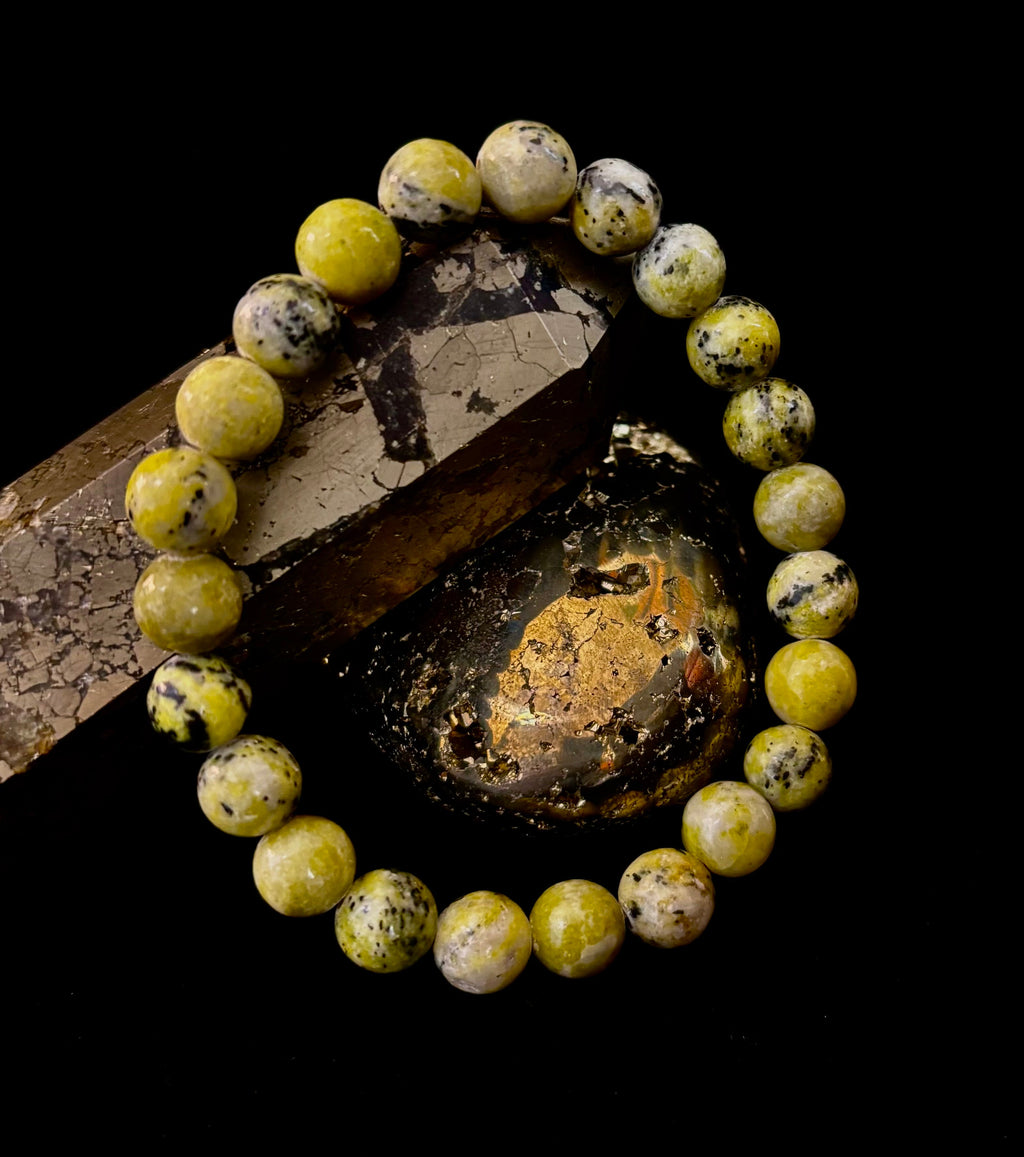 Yellow Turquoise Energy Bracelet – 8mm Natural Gemstone Bracelet (Medium Fit) | | Wiccan Center