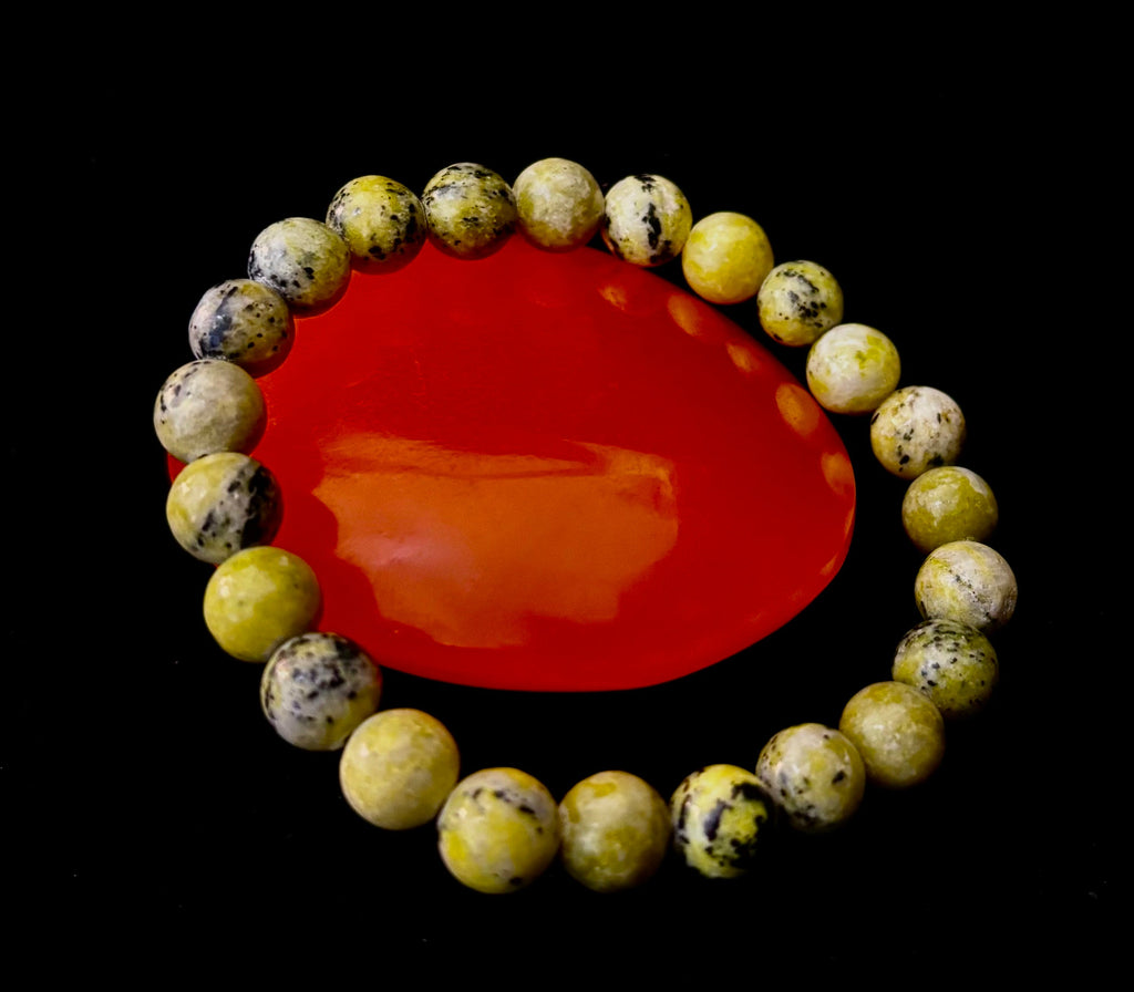 Yellow Turquoise Energy Bracelet – 8mm Natural Gemstone Bracelet (Medium Fit) | | Wiccan Center