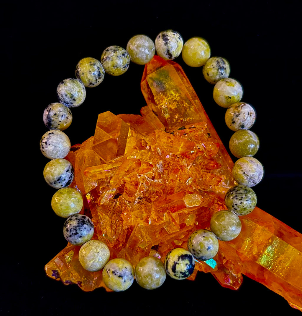 Yellow Turquoise Energy Bracelet – 8mm Natural Gemstone Bracelet (Medium Fit) | | Wiccan Center