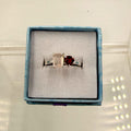Sterling Silver Garnet & Rose Quartz Ring - Size 7 - Loving, Passionate & Healing | Rings | Wiccan Center