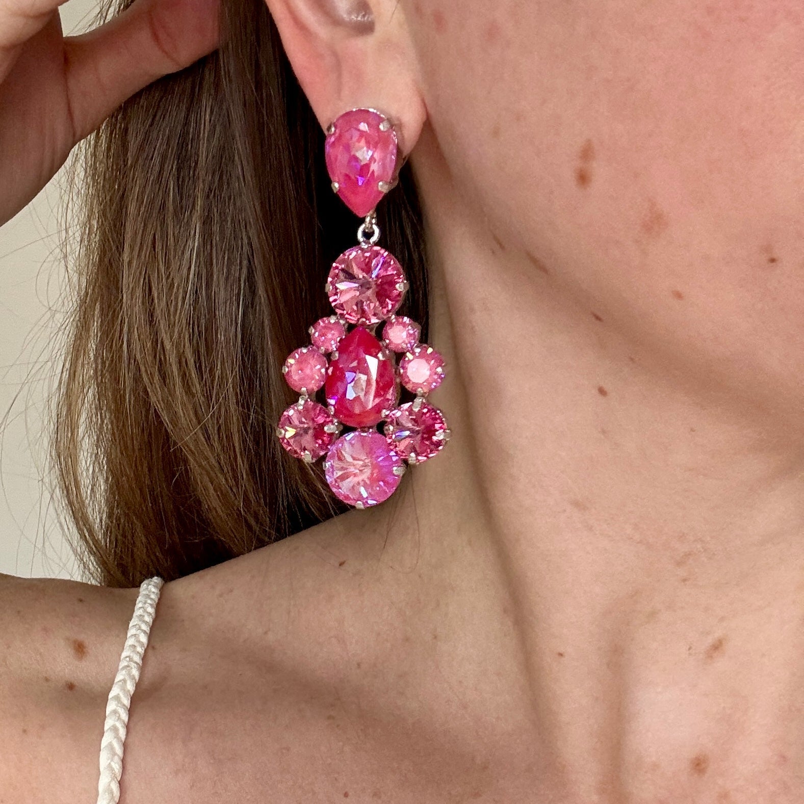Barbie Pink Shimmer  Earrings