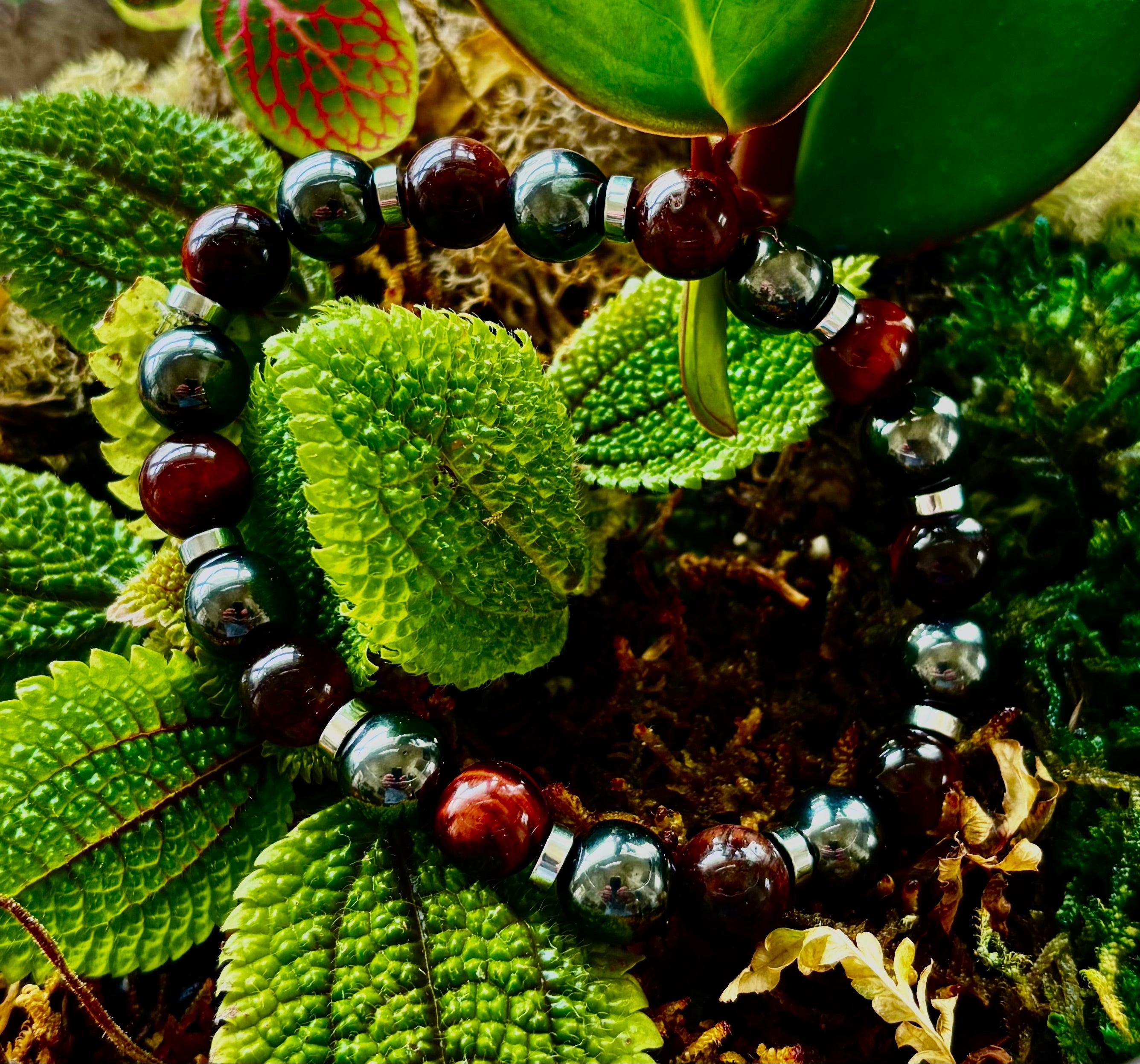 Tiger’s Eye & Hematite Energy Bracelet – Handmade in Puerto Vallarta | Natural Stone Bracelet for Large & XL Wrists | | Wiccan Center
