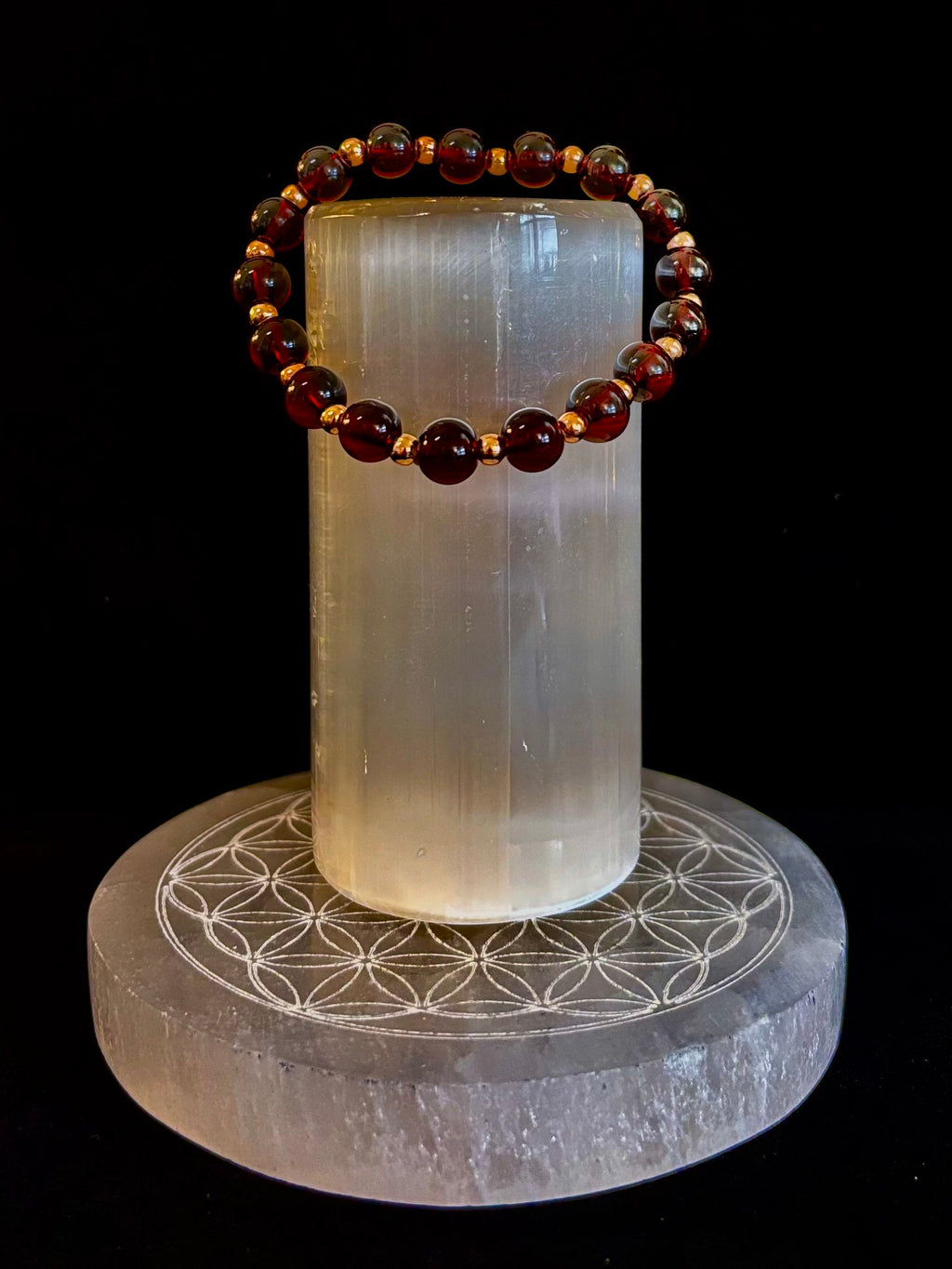 Passion & Strength Garnet Bracelet – Delicate Gemstone Bracelet with Copper Accents | | Wiccan Center