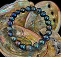 Iridescent Peacock Freshwater Pearl Bracelet – Natural Pearl Bracelet for Medium Wrists | | Wiccan Center