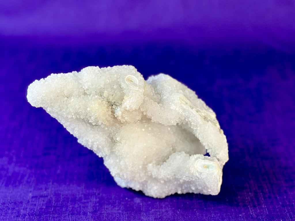 Chalcedony & Crystal Quartz Stalactite 3-8", Natural Quartz on Chalcedony Stalactite Specimen