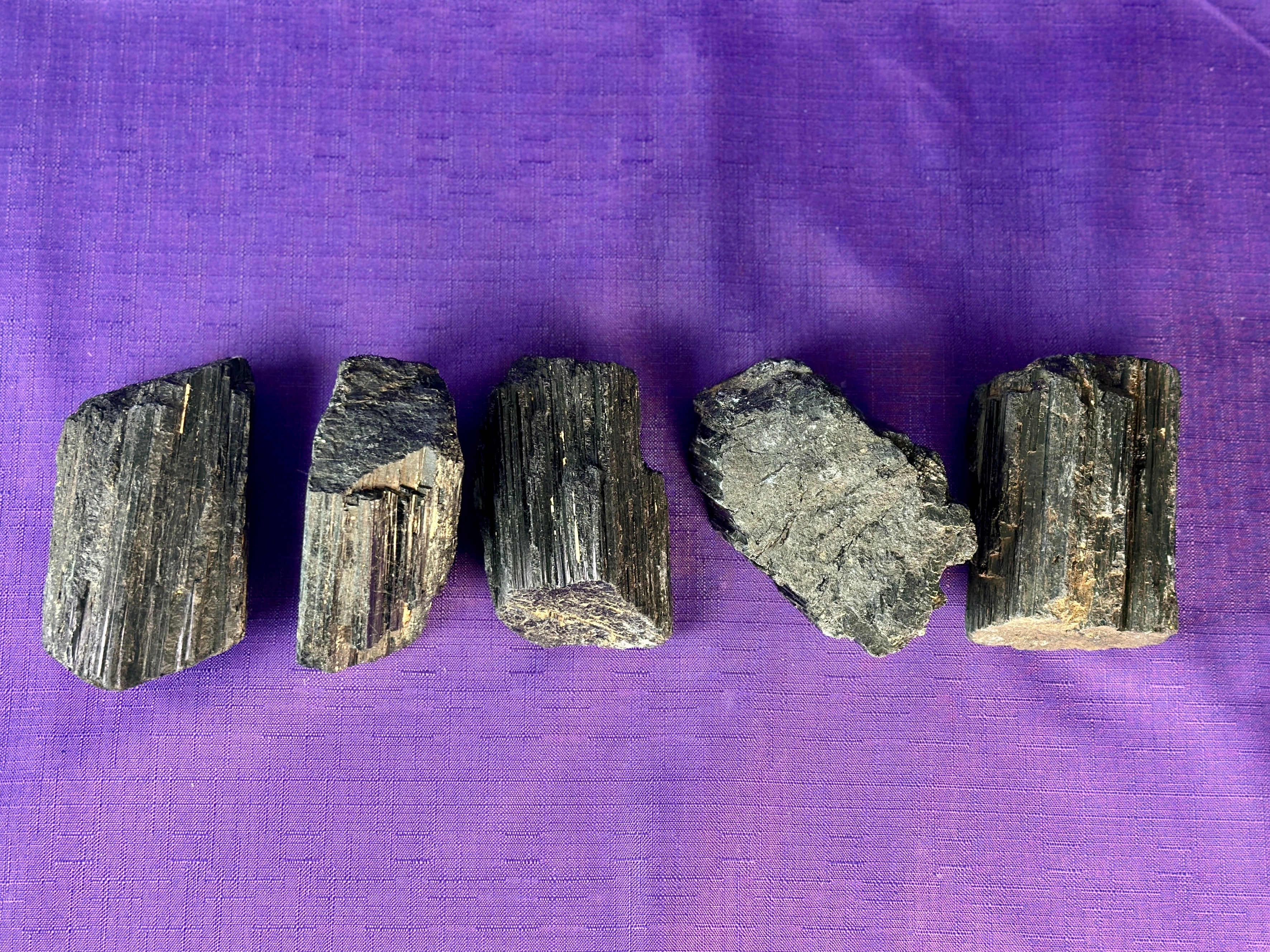 Black Tourmaline Log, Grade A++ Natural Black Tourmaline Rod - Shiny Black Tourmaline