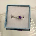 Sterling Silver Aquamarine & Amethyst Ring - Size 9 - Calming, Spiritual & Healing | Rings | Wiccan Center