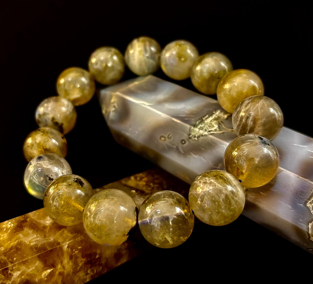 Moonlit Path: Silver Flash Labradorite Bracelet - Reiki Infused (3 Amazing Bead Sizes) | | Wiccan Center
