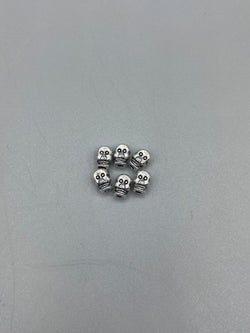 Metal Skull Bead 6-pk | Beads | Wiccan Center