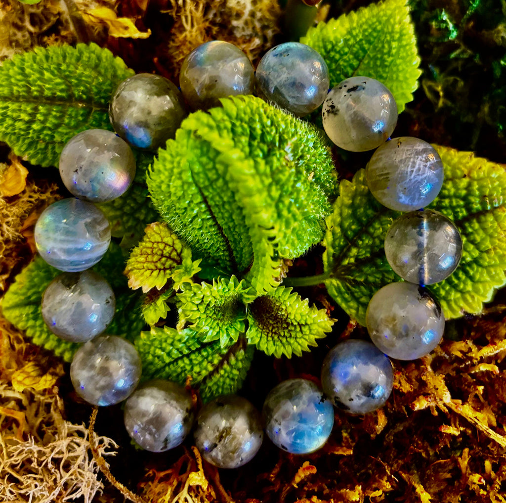 Moonlit Path: Silver Flash Labradorite Bracelet - Reiki Infused (3 Amazing Bead Sizes) | | Wiccan Center