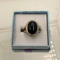 Sterling Silver Split Banded Oval Pietersite Ring - Size 5 - Grounding, Transformative & Insightful | Rings | Wiccan Center