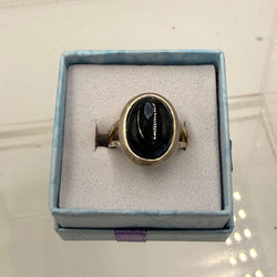 Sterling Silver Split Banded Oval Pietersite Ring - Size 5 - Grounding, Transformative & Insightful | Rings | Wiccan Center