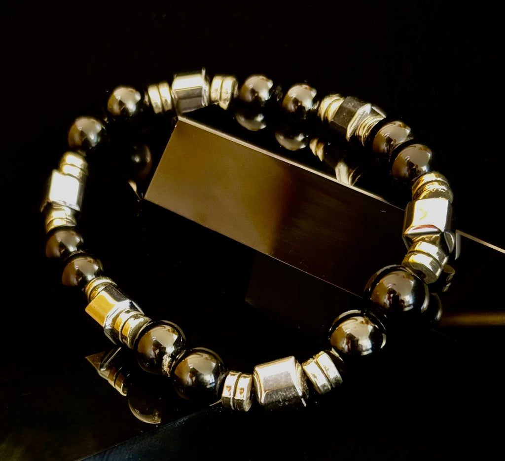 Midnight Shield Obsidian Bracelet – One of a Kind | Puerto Vallarta Artisan Piece | | Wiccan Center