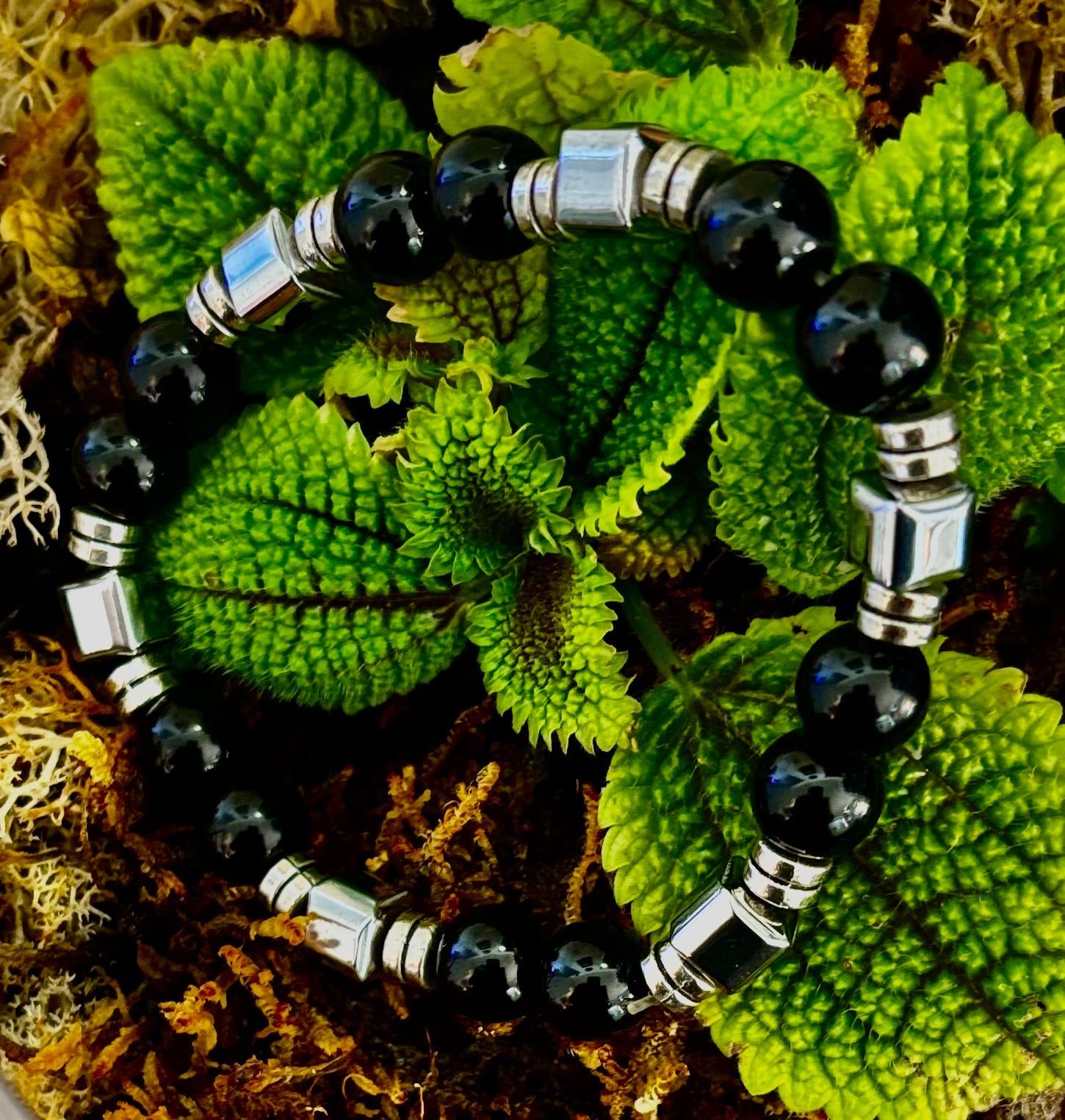 Midnight Shield Obsidian Bracelet – One of a Kind | Puerto Vallarta Artisan Piece | | Wiccan Center
