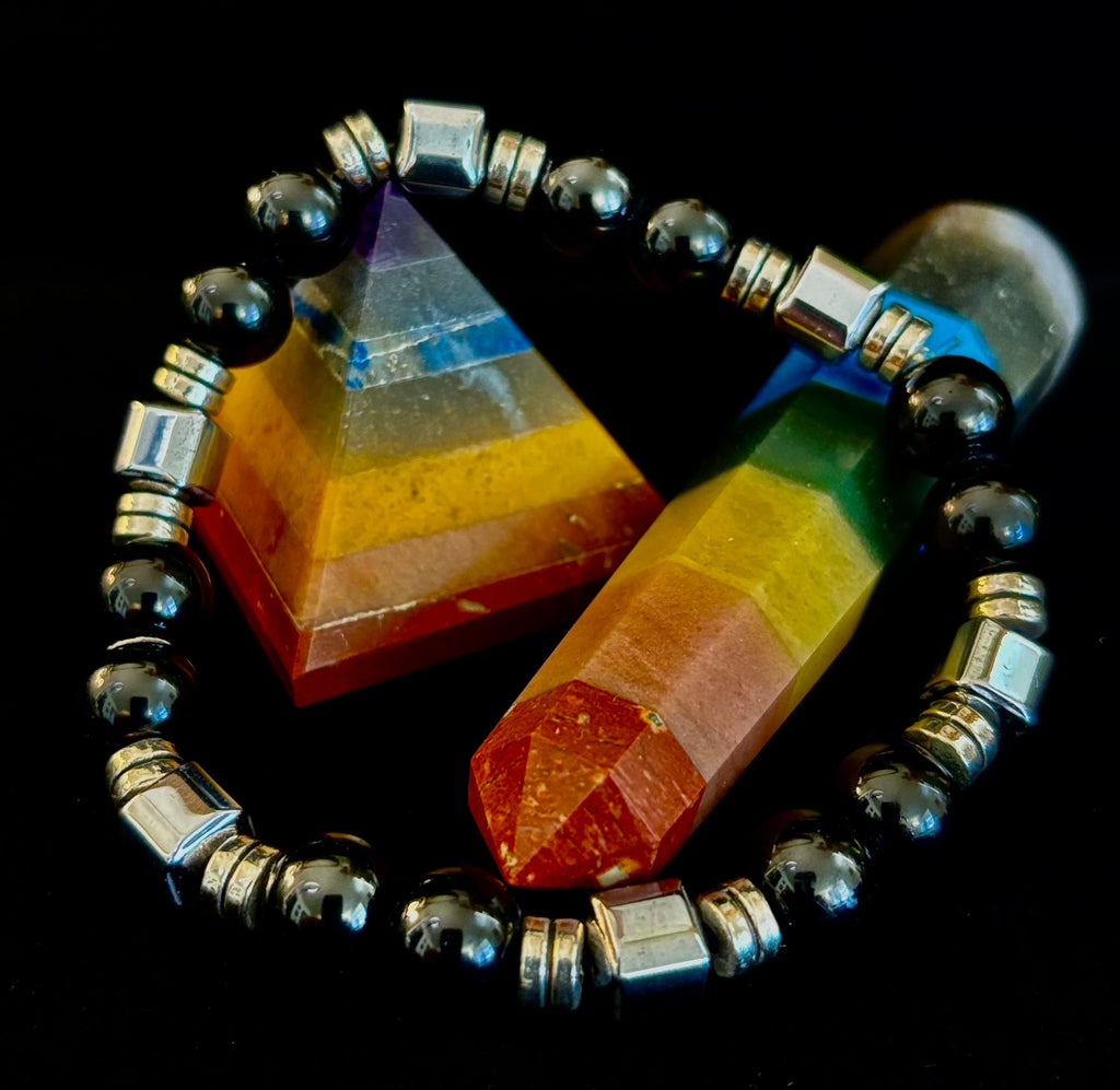 Midnight Shield Obsidian Bracelet – One of a Kind | Puerto Vallarta Artisan Piece | | Wiccan Center