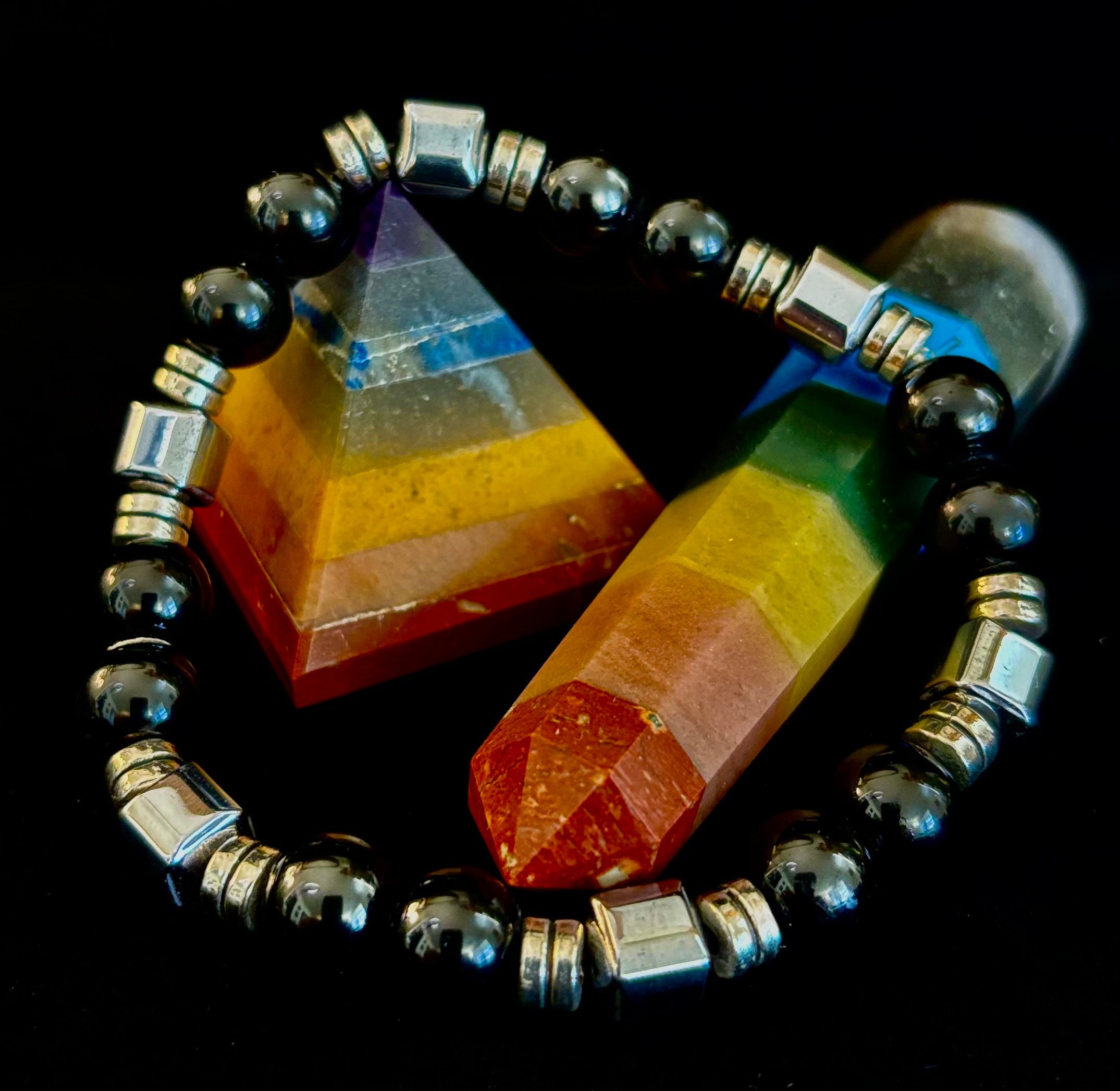Midnight Shield Obsidian Bracelet – One of a Kind | Puerto Vallarta Artisan Piece | | Wiccan Center