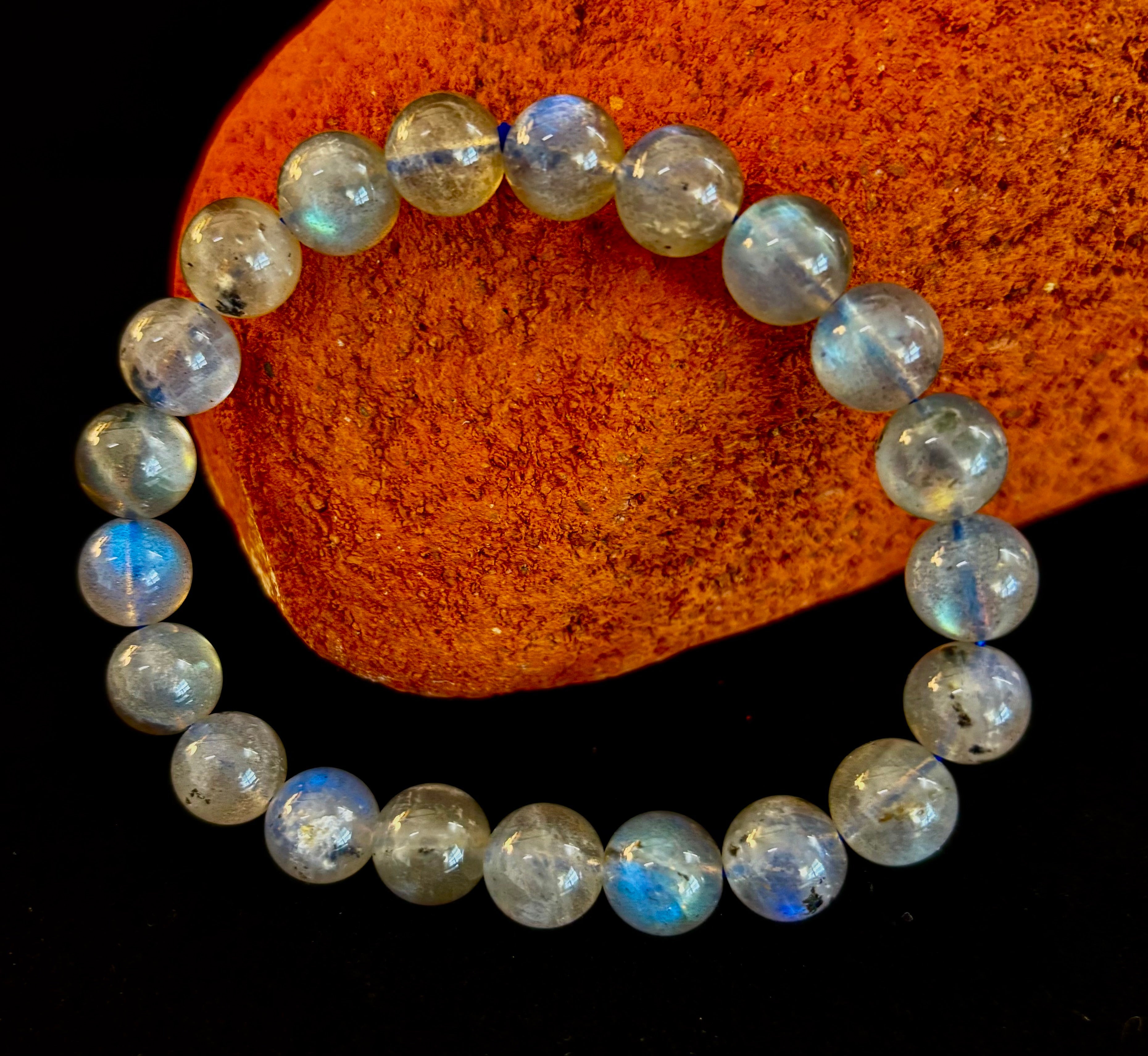 Moonlit Path: Silver Flash Labradorite Bracelet - Reiki Infused (3 Amazing Bead Sizes) | | Wiccan Center