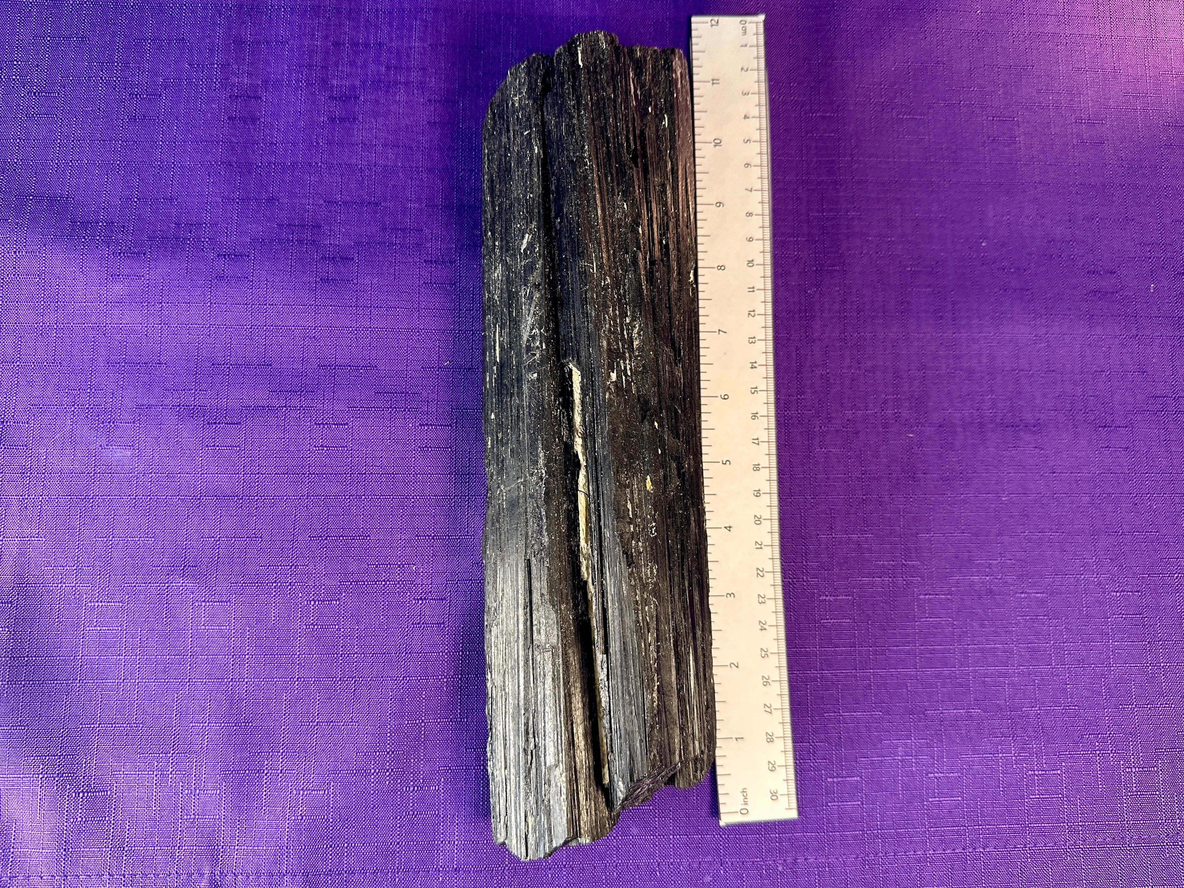 Extra Large Black Tourmaline Chunk / Rod / Log. Natural Rough Black Tourmaline