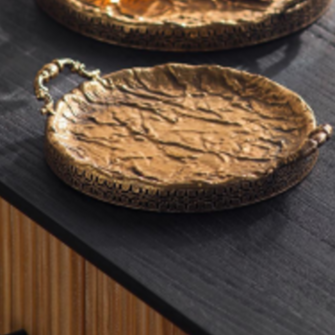 Antique Brass-Style Decorative Serving Trays | | Wiccan Center