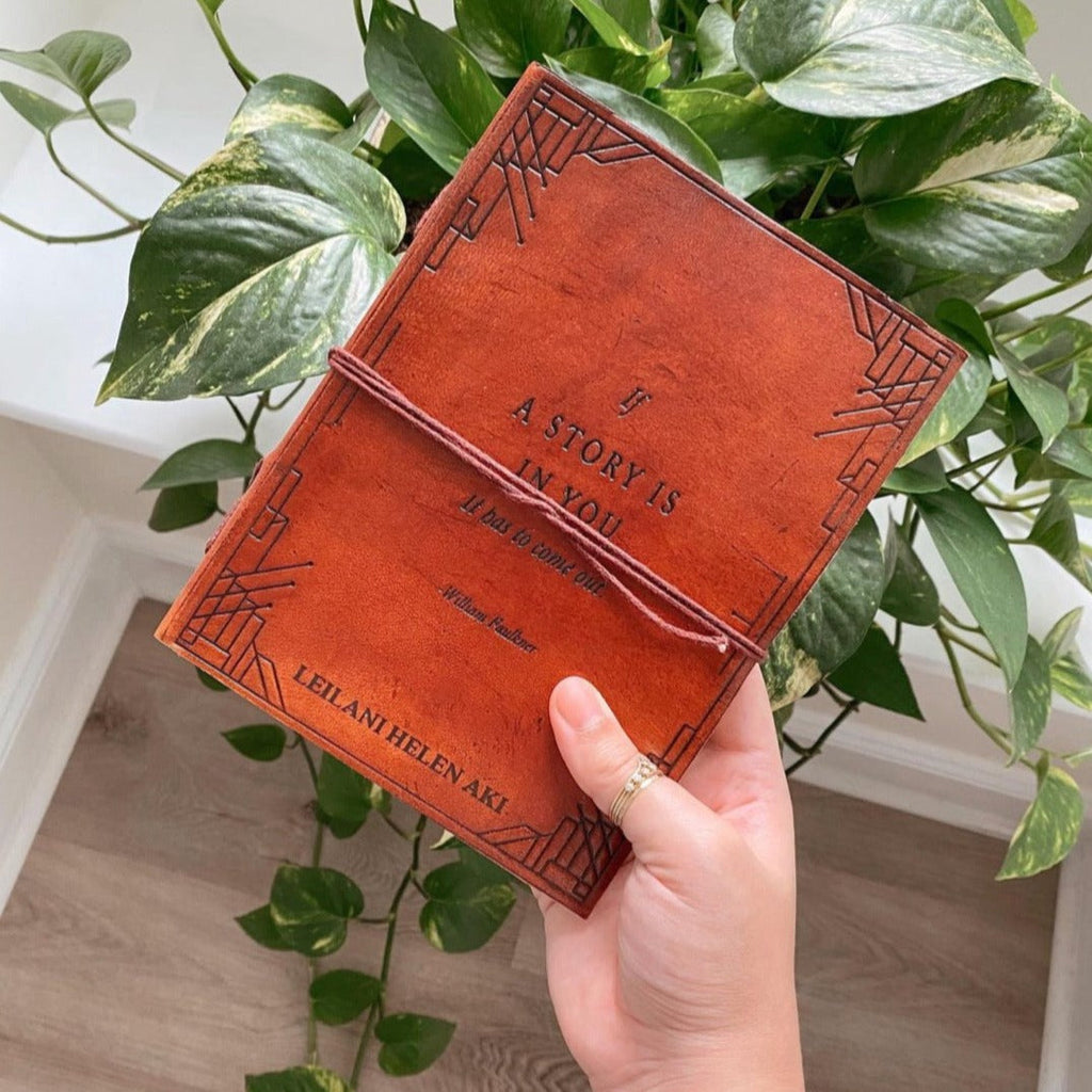"If A Story" Handmade Leather Journal | Journal | Wiccan Center