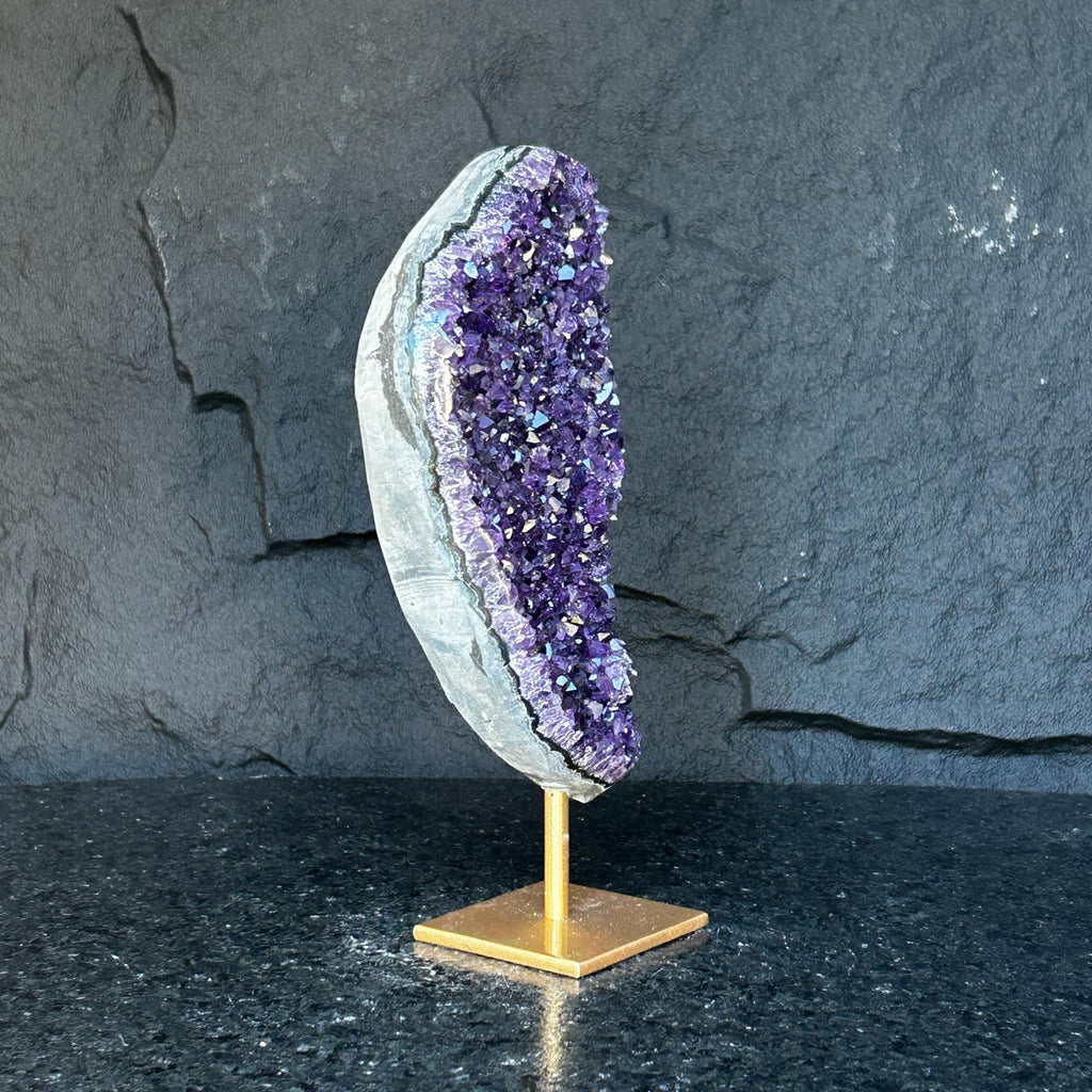 Incredible Crystal with Display Stand, Large Quartz, Amethyst geode on stand | Amethyst Geodes | Wiccan Center