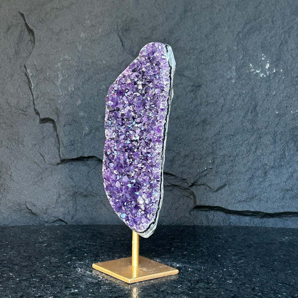Incredible Crystal with Display Stand, Large Quartz, Amethyst geode on stand | Amethyst Geodes | Wiccan Center