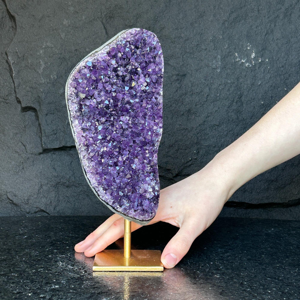 Incredible Crystal with Display Stand, Large Quartz, Amethyst geode on stand | Amethyst Geodes | Wiccan Center