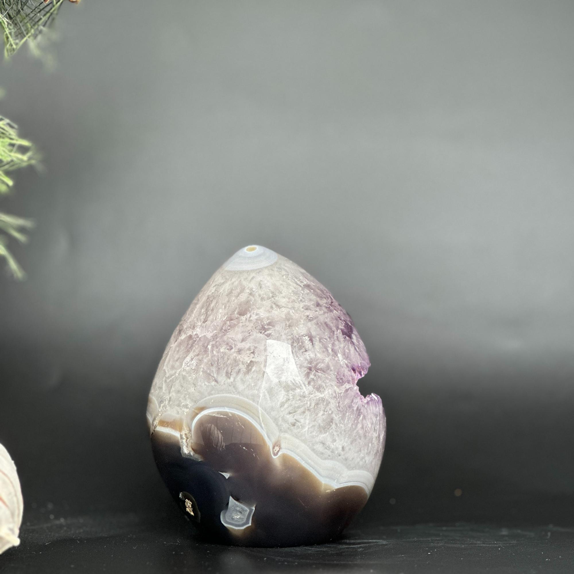 Incredible Deep Purple Amethyst Stone, Egg shaped crystal piece, AAA amethyst quality Oval Full polished Crystal | Amethyst Geodes | Wiccan Center