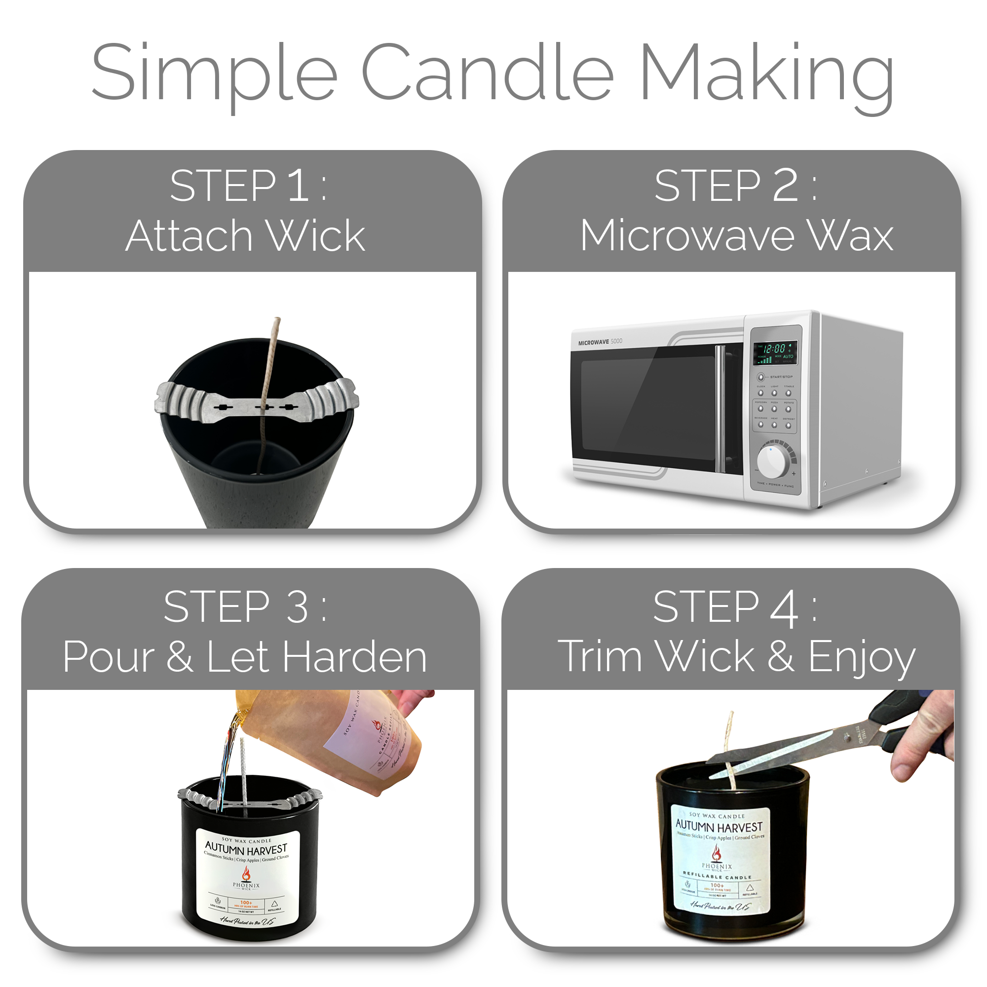 Lemon Verbena - Candle-Making Kit + Jar