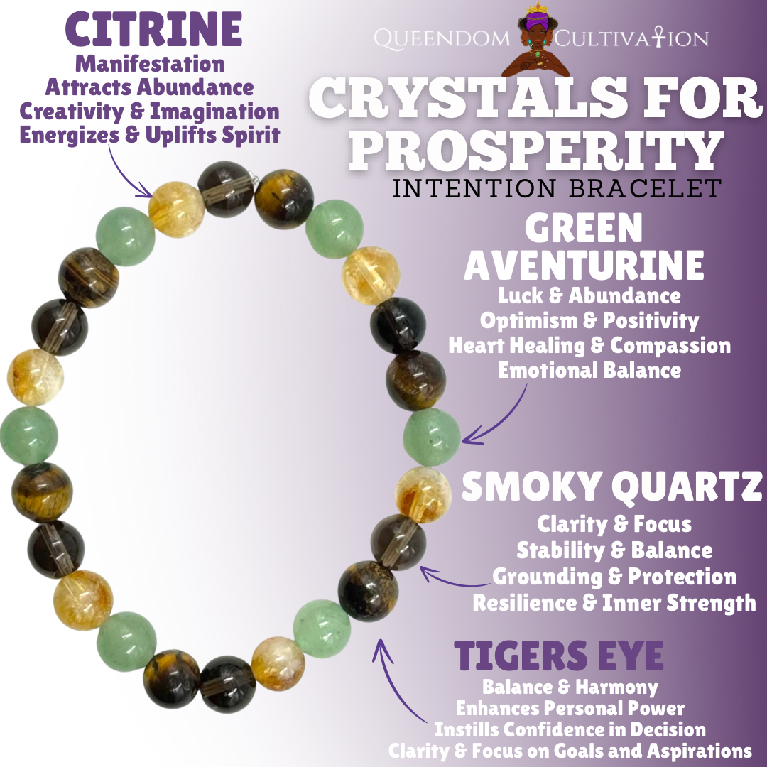 Crystals for Prosperity Stretch Bracelet (8mm) | Bracelets | Wiccan Center