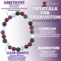 Crystals for Exhaustion Stretch Bracelet (8mm) | Beaded Stretch Bracelet | Wiccan Center